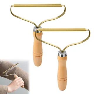 Elfinfi 2 Stück Fusselrasierer, Tragbarer Fusselentferner, Manuelles Fusselbürste, Wiederverwendbarer Tierhaarentferner, Katzenhaarentferner für Kleidung, Sofas, Teppiche, Tierhaare
