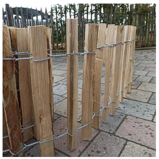 Staketenzaun Kastanienzaun Holzzaun Höhe 40cm Lattabstand 4-6cm 5m Länge