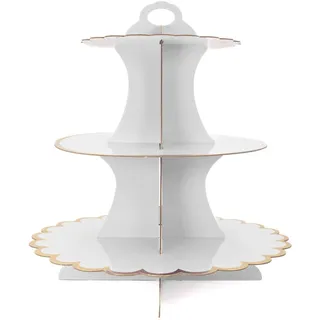 Intirilife Etagere aus Karton in Weiß | Gr.: onesize