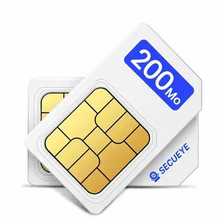 SECUEYE 4G LTE SIM-Karte, Prepaid-Telefonplan, ohne Vertrag, bundesweite Abdeckung für Überwachungskameras, Router, IoT-Geräte, nur Daten (200 MB Test)