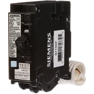 Siemens Q115DF 15-Amp Afci/Gfci Dual Function Circuit Breaker, Plug on Load Center Style by Siemens