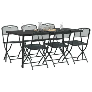 vidaXL Gartenmöbel Set 7-tlg. Anthrazit