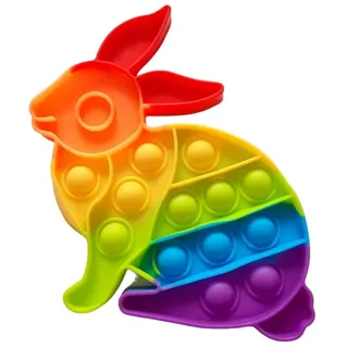 lordies Pop Spielzeug Antistress Popit Push It Pop Fidget Bubble Hase Mehrfarbig