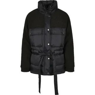 URBAN CLASSICS Sherpa Mix Puffer Jacke Black L