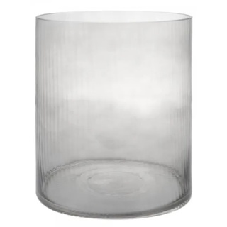 RAMSJÖ XL Grey Striped Glass vase/Lantern