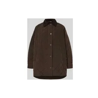 Oversized Steppmantel mit Cordkragen Modell 'PEPATO', Schoko, 40