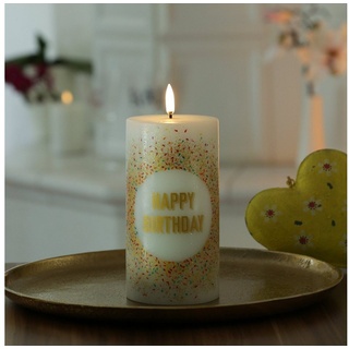 UYUNI Lighting LED-Kerze LED Kerze HAPPY BIRTHDAY Geburtstagskerze Geschenk H: 15cm bis 1000Std (1-tlg) weiß
