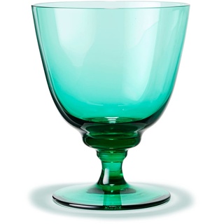 Holmegaard - Flow Trinkglas mit Fuß 35 cl, grün