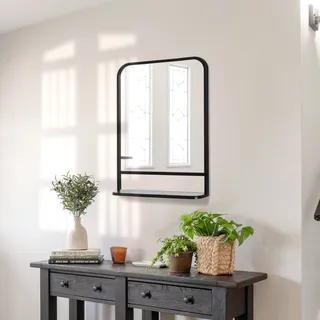 Homcom Wandspiegel 70 x 50 cm Schwarz