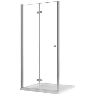 Boromal Dusch-Drehtür Nischentür Dusche 70-120cm Duschtür Faltbar Nische Glastür, 120x185 cm, Sicherheitsglas, 6mm ESG Glas Duschwand Duschabtrennung 120 cm x 185 cm