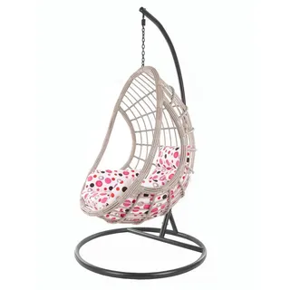 KIDEO Hängesessel Hängesessel PALMANOVA grey melange bunt|rosa