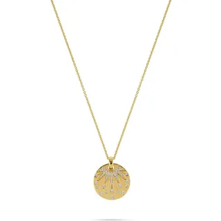 JETTE Silberkette JETTE Damen-Kette 925er Silber, recycelt Zirkonia, MAGIC gelb|goldfarben