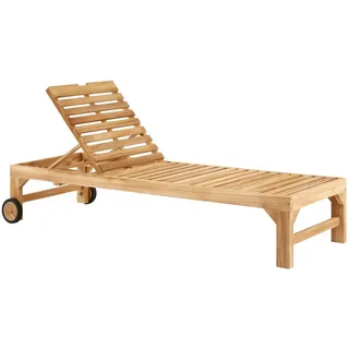 CARO-Möbel Sonnenliege Granada 200 x 65 x 39 cm Beige
