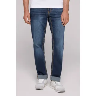 Camp David CAMP DAVID, Herren, Gr. 33, Länge 32, blau, Material: 98% Baumwolle, 2% Elasthan, Zusatz: Enthält nichttextile Teile tierischen Ursprungs (Badge), Abriebeffekte, casual, comfort fit, Jeans, mit zwei Leibhöhen