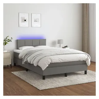 vidaXL Boxspringbett 120 x 200 cm Dunkelgrau