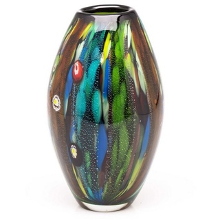 Aubaho Dekoobjekt Glasvase Glas Vase Italien Murano Antik-Stil schwere Tischvase Glass 2