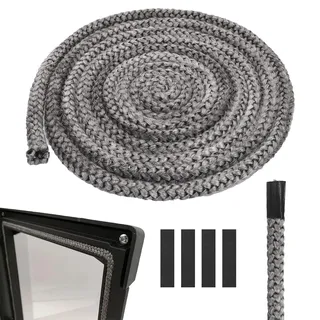 1 Stück Ofen Dichtschnur Dichtschnur Kamintür Ofendichtband Ofenrohr Dichtung Dichtungsband für Kaminofen Ofendichtung Feuerfest für Kamin 8mmX3m Dichtungsband für Kaminofen für Kamin
