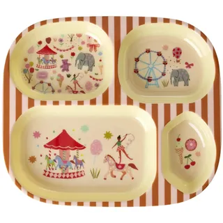 Rice Kinderteller 24 x 21 cm Pink 4er Set