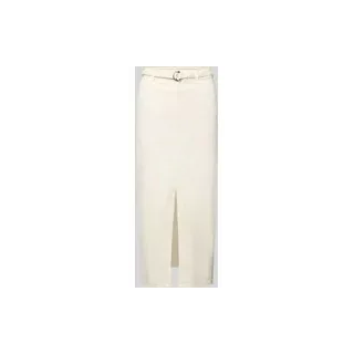 Jeansrock mit Gehschlitz und Gürtel Modell 'MOCA', Weiss, 36