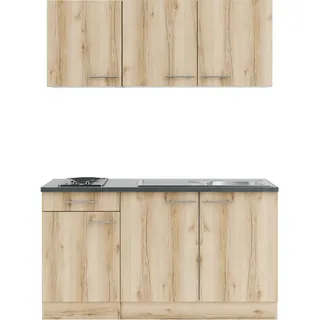 OPTIFIT Küchenzeile Livorno290 150 cm Wildeiche Nachbildung