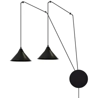 Licht-Erlebnisse Pendelleuchte FLEXIO, ohne Leuchtmittel, Hängeleuchte mit Stecker flexibel XXL max. 4,9 m Schwarz schwarz