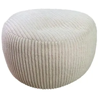 relaxdays Pouf mit Cordbezug, Beige beige