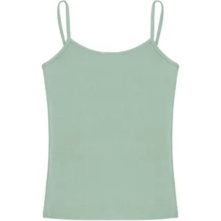 Damen Trägertop Camisole Tanktop Cami Top Ärmellos T-Shirt Hochelastisch Normal Fit Ultradünn Unterhemd Atmungsaktiv All-Match Casual Sommer Top - Einfarbig Hellgrün Herstellergr. XXL - S-M