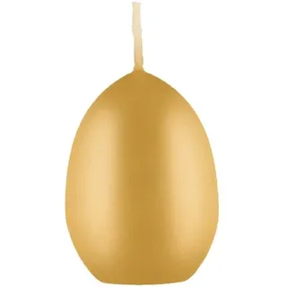 Kopschitz Kerzen Eikerzen, Hühnerei Metallic Gold, 6 x 4,5 cm, 30 Stück, Ostereikerzen