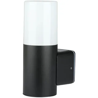 Außen Wand Lampe Fernbedienung Spot Strahler ALU schwarz Garten Leuchte dimmbar im Set inkl. RGB LED Leuchtmittel