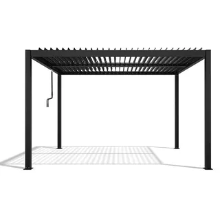 empasa Pergola "ZEUS", BxTxH: 300x400x230 cm, freistehende Terrassenüberdachung Carport Aluminium anthrazit grau 300 cm x 230 cm x 400 cm