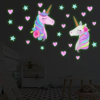 Einhorn-regenbogen-wandtattoos, Sternen- Und Wolken-wandtattoos