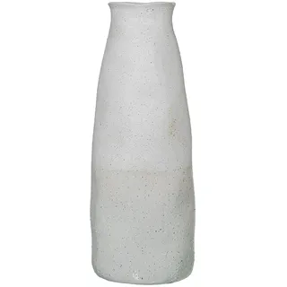 DRW Bodenvase aus Keramik, Weiß, Sandcreme, 19 x 19 x 50 cm, 19x19x50 cm