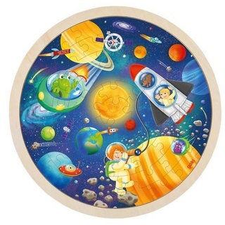 Gollnest & Kiesel Rahmenpuzzle Goki Kinderpuzzle Astronauten im Weltall entdecken Planeten und Sterne, 57 Puzzleteile