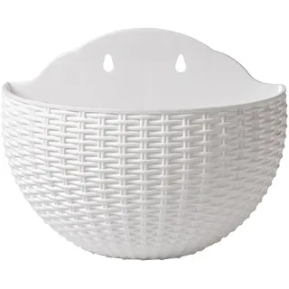 Luckxing Blumentöpfe Zum Aufhängen, Pflanzkorb Blumentopf Hängend Aus Plastik, Bunt Hänge Blumentopf Für Balkon, Zaun, Garten, Wand, Robuster Hängetopf Mit Abnehmbarem Haken & Ablaufloch - 21x16.5cm