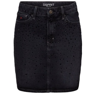Esprit Jeansrock Jeans-Minirock mit Strasssteinen schwarz 27