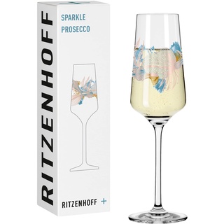 RITZENHOFF 3441006 Proseccoglas 200 ml – Serie Sparkle Motiv Nr. 12 mit Unterwasserwelt, mehrfarbig – Made in Germany