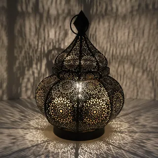 Casa Moro Orientalische Tischlampe Asif Höhe 30 cm in schwarz mit E14 Fassung Nachttischlampe aus Metall Lampe Eid Dekoration für Ostern Muttertag Geburtstag LN2070