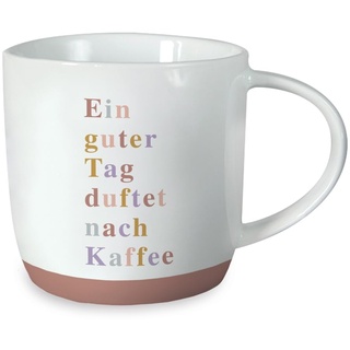 Grafik-Werkstatt Kaffeetasse mit Spruch 300 ml Porzellan-Tasse lustig Ein guter Tag
