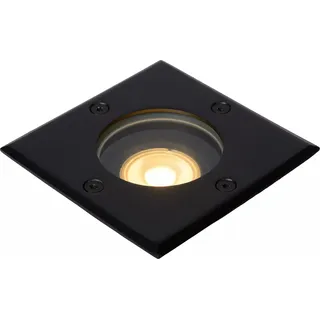 LUCIDE Bodeneinbaustrahler Aluminium 12,5 cm IP67 1x GU10 schwarz