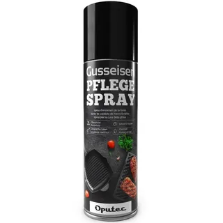 Oputec 500ml Gusseisen-Pflegespray - Trennspray Grill, Pfanne, Dutch Oven Grillreiniger