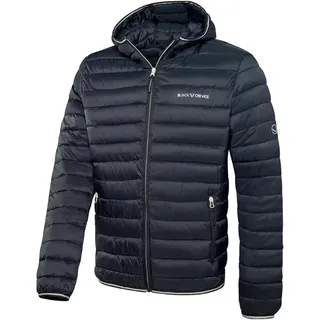 Black Crevice Herren Steppjacke mit Kapuze I Leicht, warm & winddicht – Wasserabweisende Outdoorjacke mit synthetischer Wattierung 180 g/m2 I Ideal für Herbst & Winter - XL