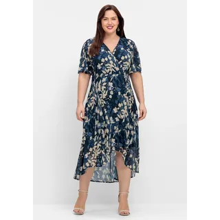 sheego Abendkleid Gemustert Nachtblau 52