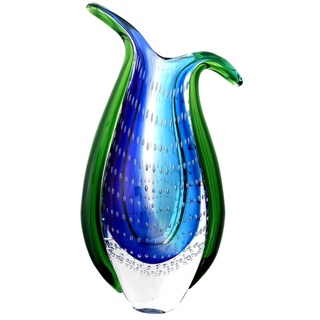 Glasvase Glas Vase im Italien Murano-Antik-Stil Höhe 27cm 2kg Tischvase Moderne