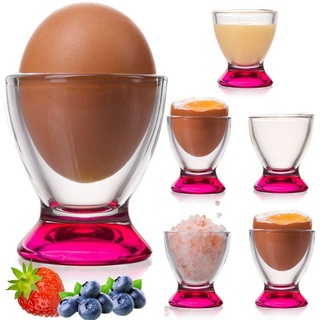 PLATINUX Eierbecher Rosa Eierbecher, (6 Stück), Eierständer Eierhalter Frühstück Egg-Cup Brunch Geschirrset rosa
