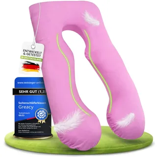 Greacy Seitenschläferkissen mit Bezug [waschbar - Flexible Füllung] Stillkissen XXL | Pregnancy Pillow | Kissen Schwangerschaft | Body Pillow | Schlafkissen | Schwangerschaftskissen (Erikaviolett)