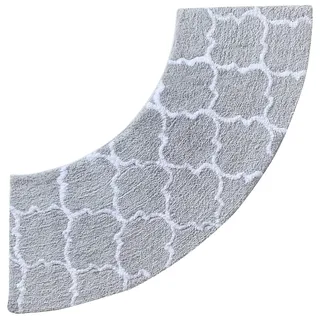 DFEO Gebogene Duschmatte, 45 * 143 Duschmatte rutschfest Duschmatte Halbrund FächerföRmig Fußpolster, Dicke/Weich/Maschinenwaschbar, Die Sich Perfekt An Eine Runddusche Anpasst.