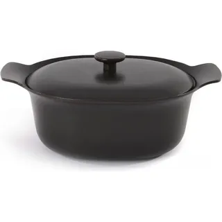 BergHOFF 3900039, 5,2 l, Schwarz, Eisenguss, Emaille, Keramik, Gas, Halogen, Induktion, Schwarz - Schwarz
