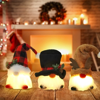 3 Stück Weihnachten Deko Wichtel Figuren mit LED Licht Weihnachtswichtel mit Pailletten Weihnachtszwerge,Elf Gesichtslose Plüsch Zwerg Beleuchtete Wichtel für Weihnachten Zuhause Deko