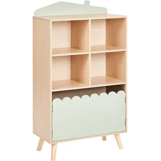 Beliani Bücherregal mit 2 Fächern Helles Holz LACKEY