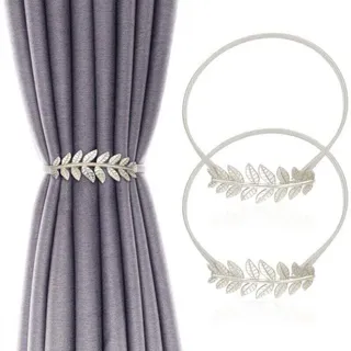 Set Mit 2 Gardinenclips, Metall-gardinenclips, Gardinenzubehör, Gardinenschlaufen (silber)